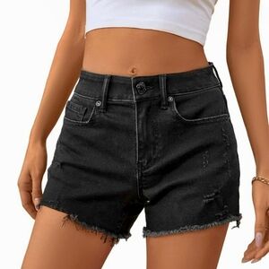 OFLUCK Distressed Jorts